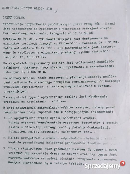 OPRYSKIWACZ ogrodniczy zbiornik 200l do TZ4K14 nieuszkodzony Zamość