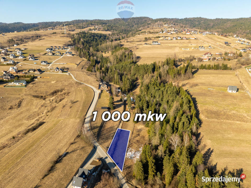 Szlembark działka budowlana 1000m2 asfalt