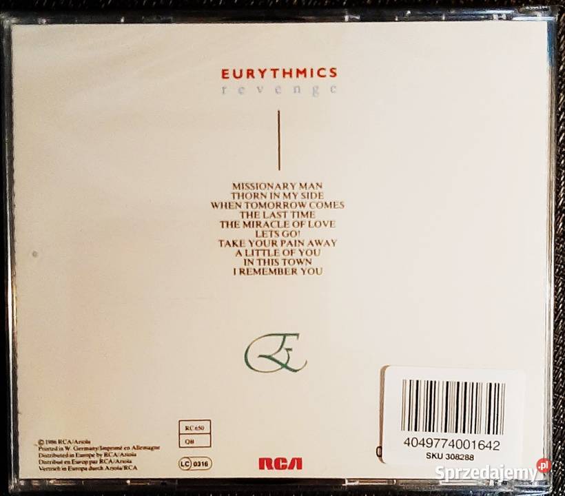 Kultowy Album CD EURYTMICS Album Revenge śląskie