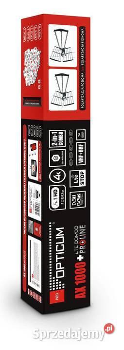 ANTENA DVBTT2 OPTICUM AX1000 LTE Combo VHF UHF Sosnowiec sprzedam