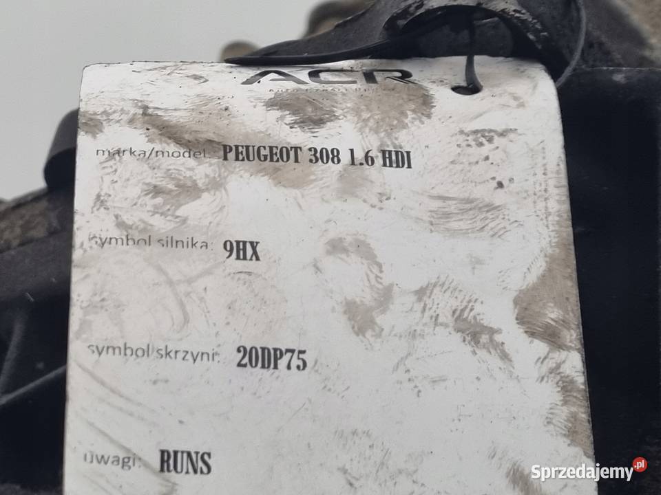 SKRZYNIA BIEGÓW Citroen C4 Peugeot 307 16 HDI