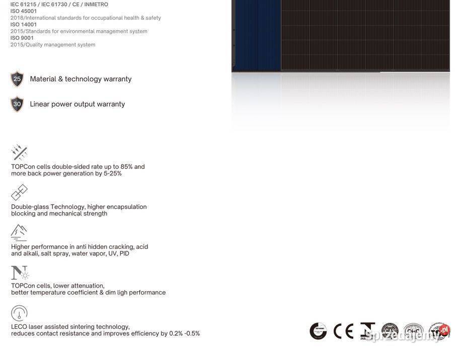 Panel Fotowoltaiczny DAH Solar 460W Bifacial małopolskie