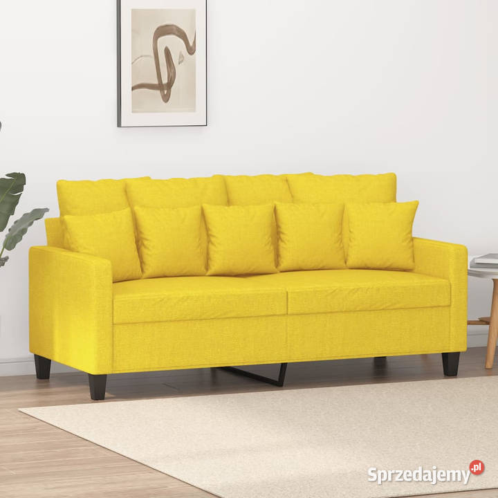 Sofa 2osobowa jasnożółta 140 tapicerowana Warszawa