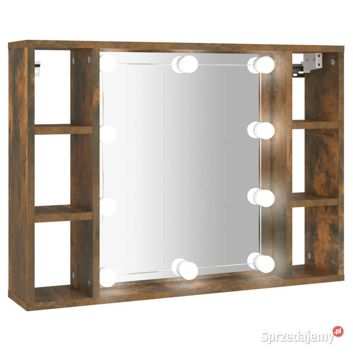 Szafka z lustrem i LED przydymiony dąb 76x15x55 mazowieckie Warszawa
