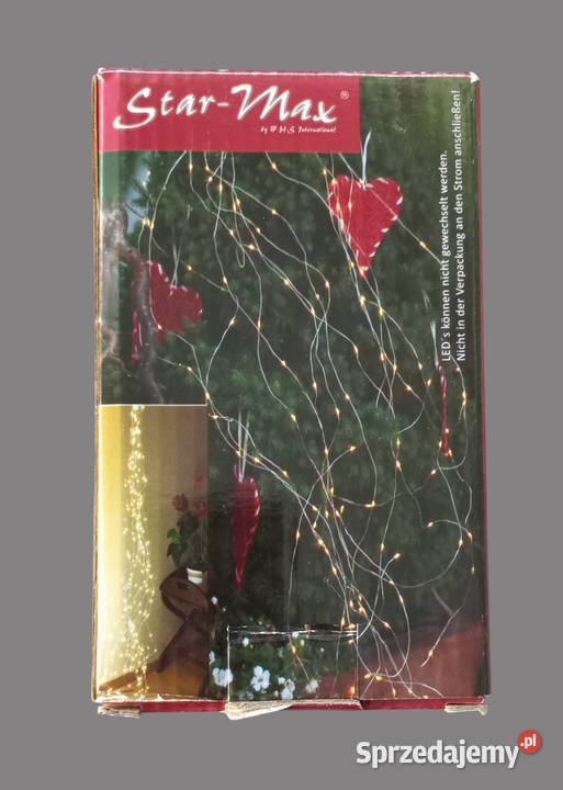 Lampki choinkowe świetlne LED cienki drucik z