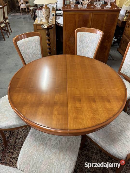 Okrągły stół włoski rozkładany z sześcioma 76.5cm Ełk