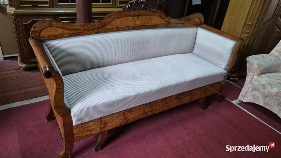 Stara sofa stylowa biedermeier antyk ze Szwecji 115cm Sypniewo