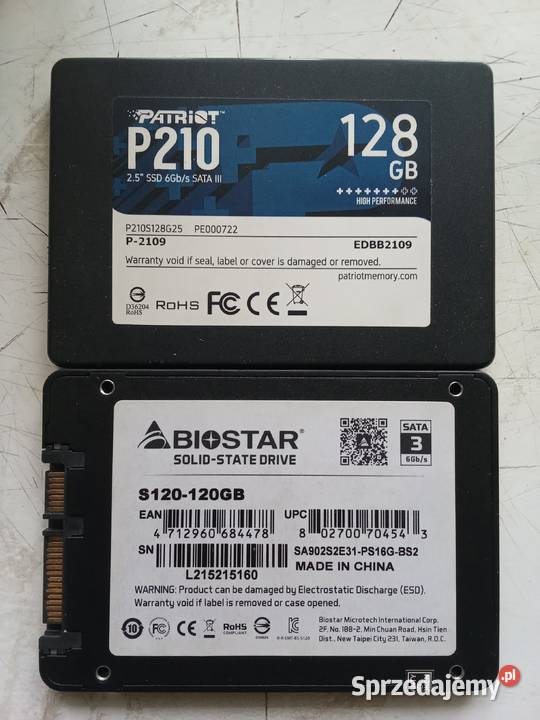 Sprzedam 2 dyski ssd Rybnik