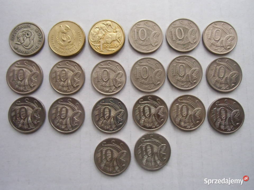 Monety Australii139 sztuksprzed 1990 roku kujawsko-pomorskie Grudziądz