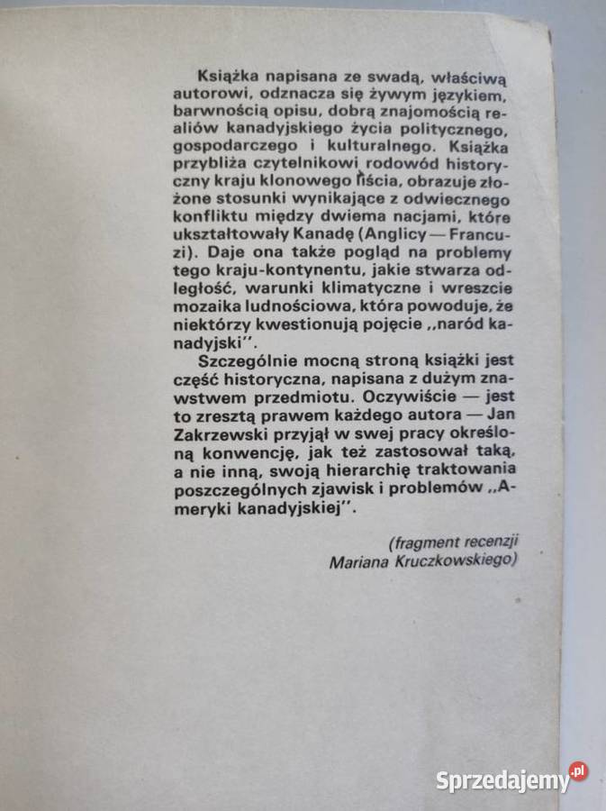 Ameryka kanadyjska Jan Zakrzewski reportaż świętokrzyskie Kielce