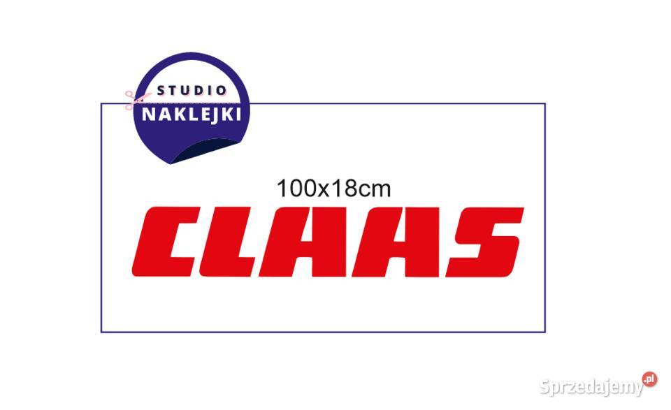 Naklejka Claas 100x18 1 czerwona Traktor Ciągnik Piaseczno