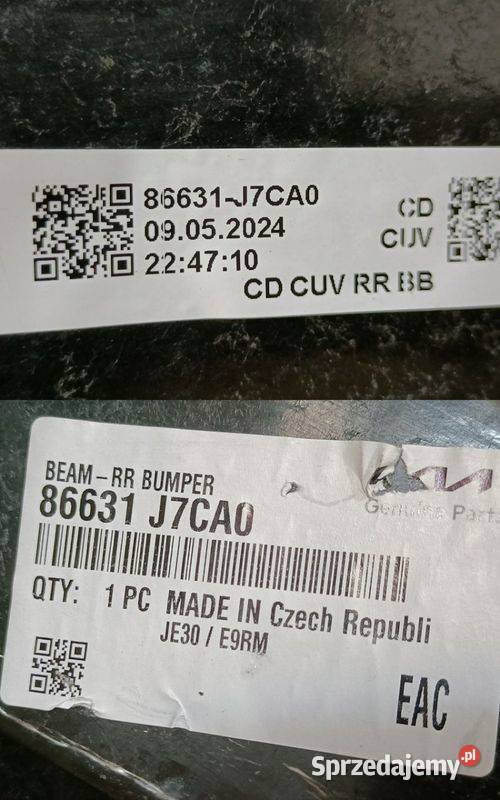 KIA XCEED BELKA WZMOCNIENIE ZDERZAKA TYŁ Pleszew