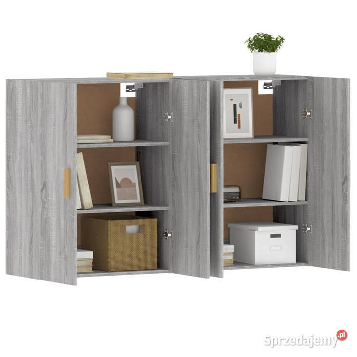 Wiszące szafki 2 szary dąb sonoma materiał Warszawa