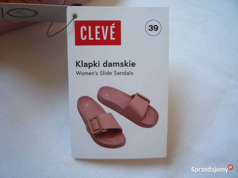 Cleve 39 Klapki różowe lekkie plastikowe zachodniopomorskie Szczecin