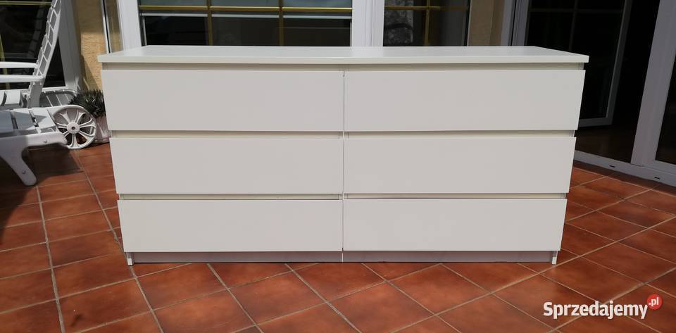 Komoda biała szuflady szafka bieliźniarka