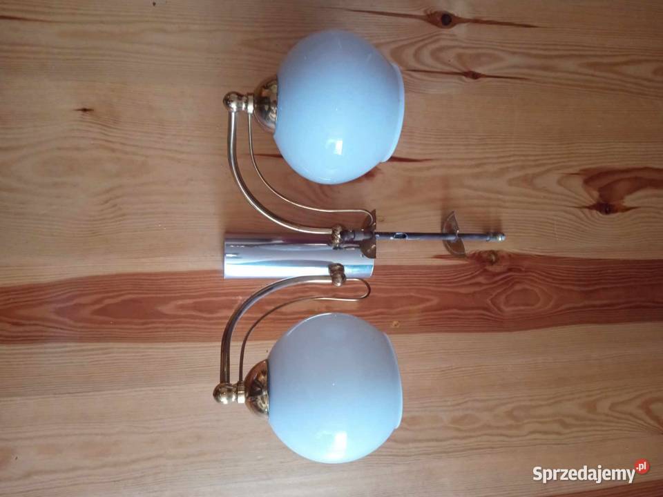 Żyrandol mosiężny 9 ramienny plus kinkiety kujawsko-pomorskie Brodnica