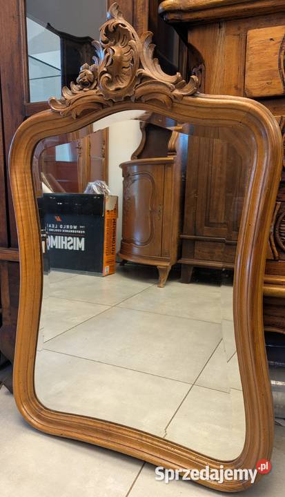 Piękne orzechowee lustro rocaillesklep Dąbrowa Dąbrowa Górnicza