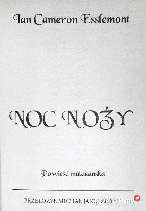 Noc noży Ian Cameron Esslemont