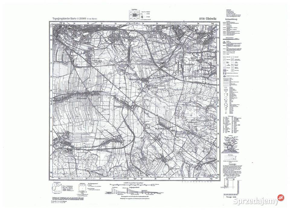 Mapki miast śląskich z 1883 roku Bytom