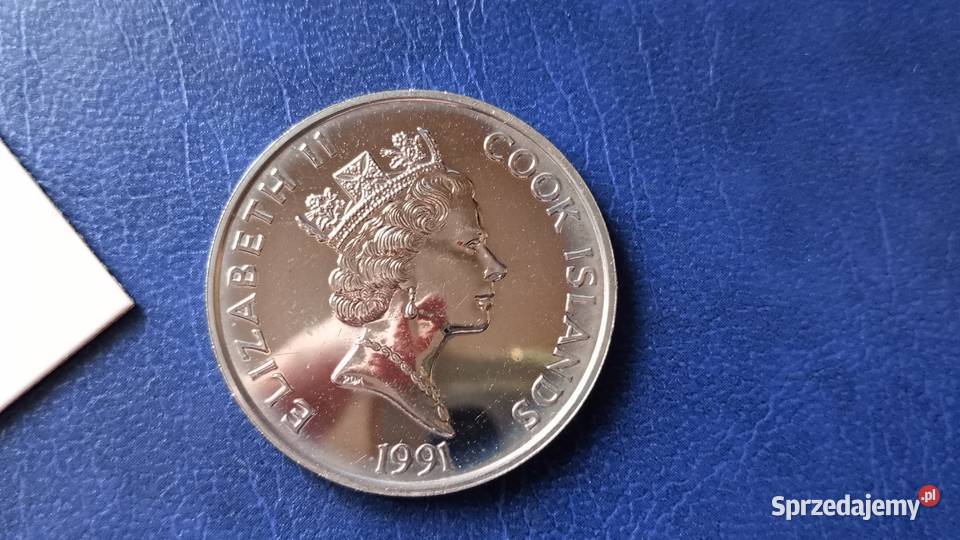 Stare monety 5 dolar 1991 Wyspy Cooka Numizmatyka Lesko
