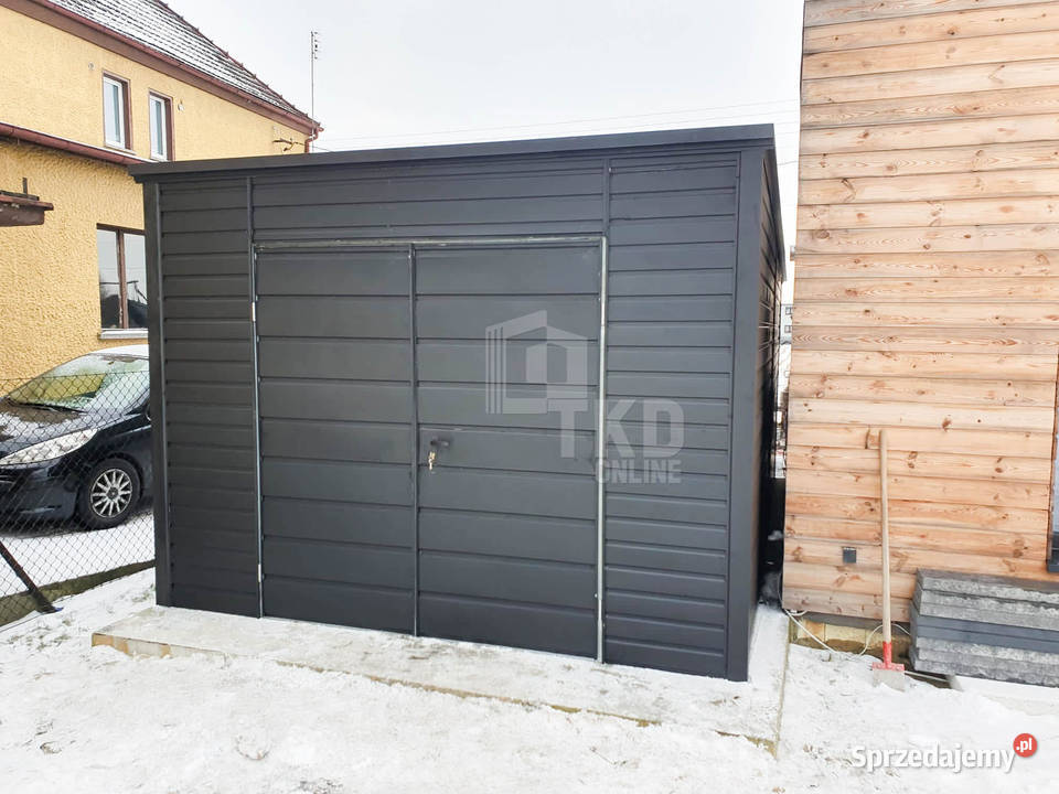 Garaż Blaszany 4x6 Brama uchylna Antracyt TKD152 pomorskie Sopot