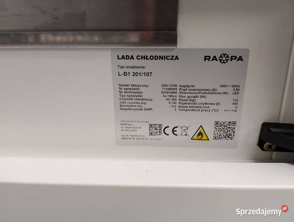 Lada chłodnicza Rapa LB 201107 Wrocław