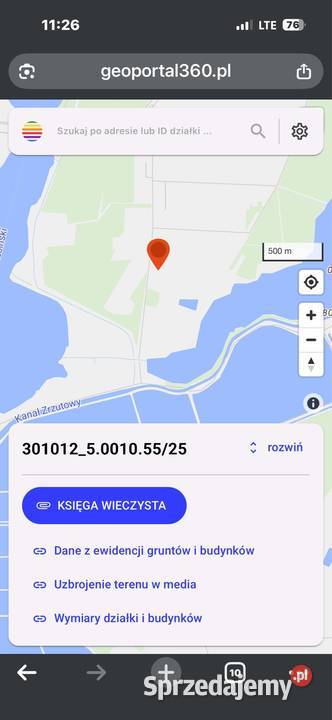 Działka budowlana z warunkami zabudowy Kępa