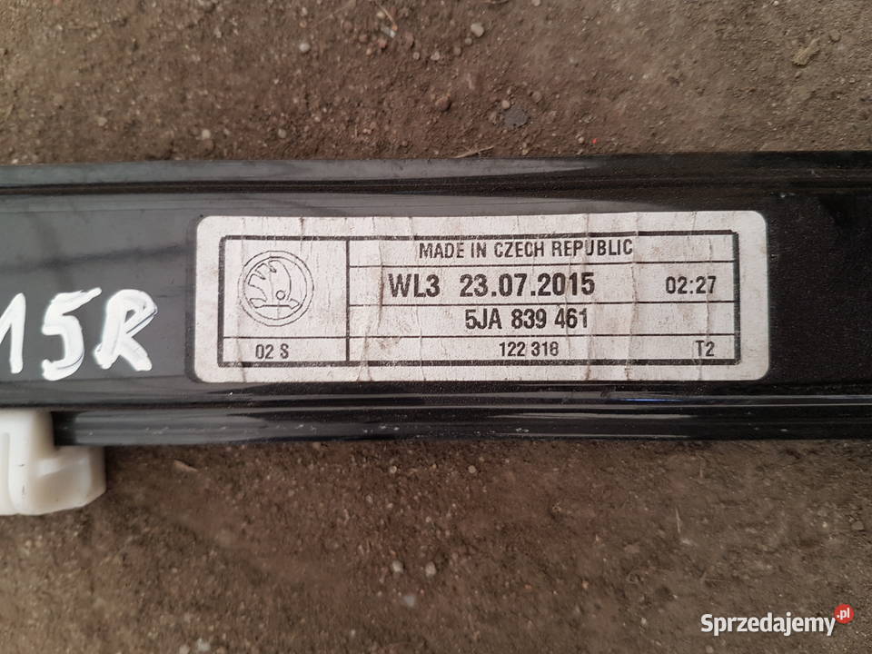 SKODA RAPID PODNOSNIK SZYBY MECHANIZM LEWY TYL Turek
