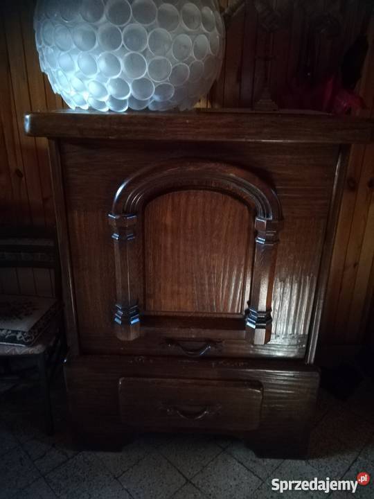 Holenderska dębowa szafka pod telewizor Lubiel