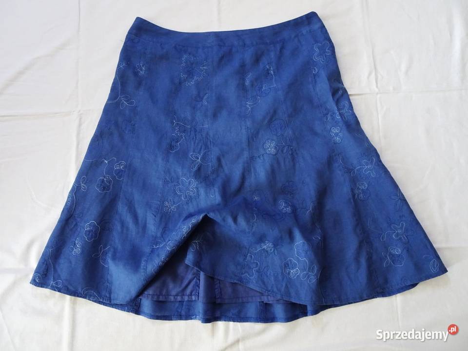 Lniana Spódnica Haftowana Len 100 44 46 Nowy Sącz