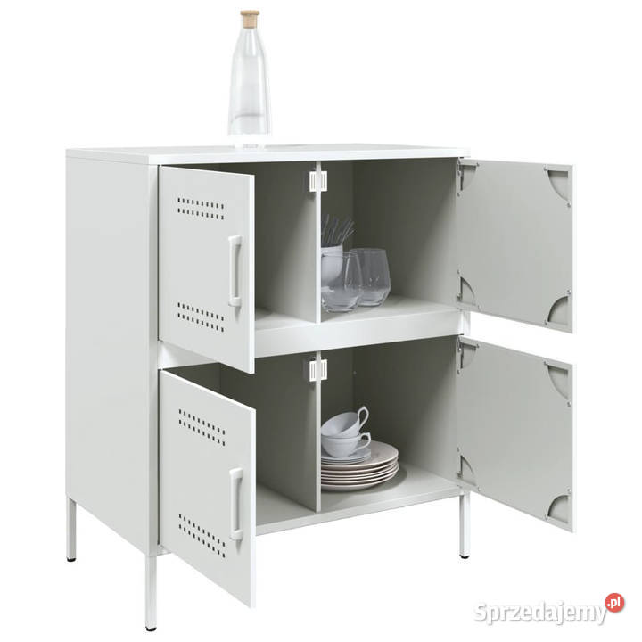 Szafka biała 68x39x79 stal WM842957 Pozostałe mazowieckie Warszawa