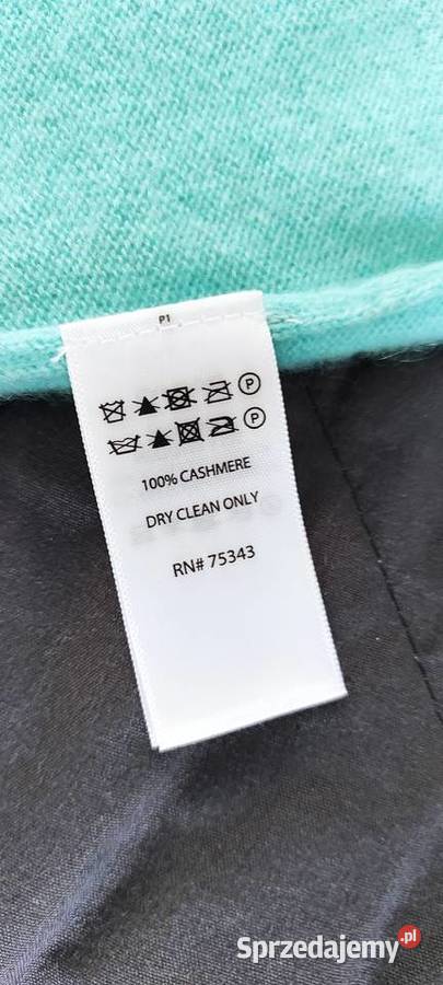 Kaszmirowy turkusowy sweterek rozmiar L Nowy małopolskie Kraków sprzedam