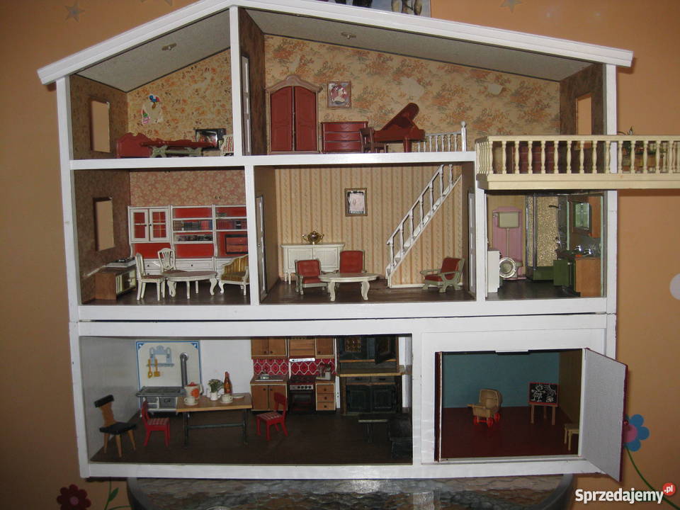 Drewniany domek lalek lata 7080 Pozostałe Pozostałe dolnośląskie