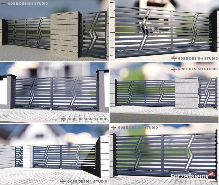 Brama dwuskrzydłowa uchylna rozwierna Gobe Nieborowice