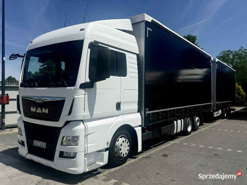 MAN TGX 24440 6X2 E6 Przyczepa GTS PTT18S Tandem Samochody ciężarowe Widełki