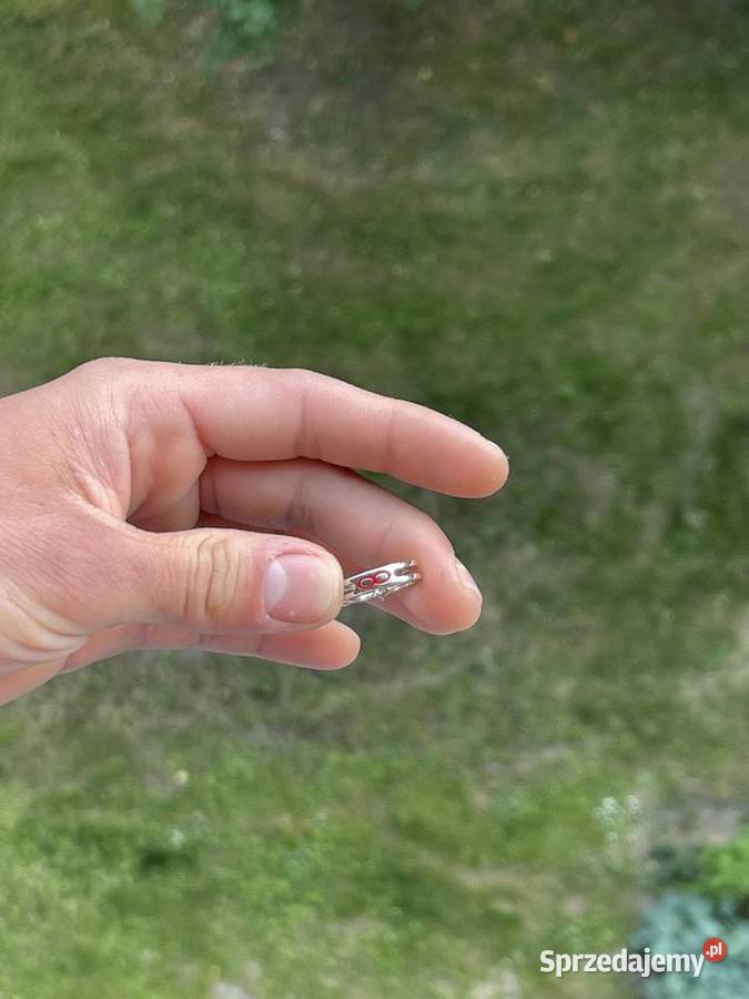Pierścionek z diamentem naturalnym platyna 950 Lublin sprzedam