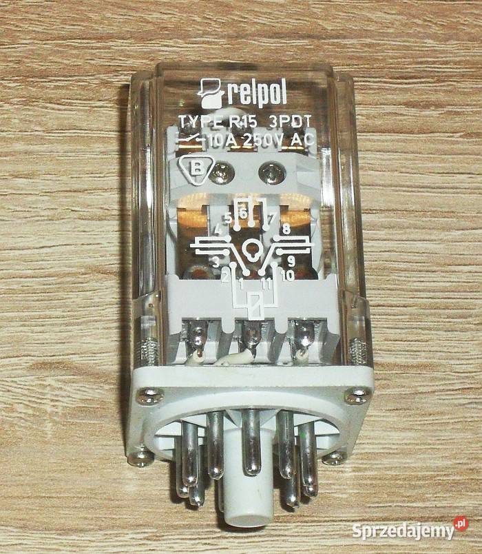 Przekaźnik R15 3PDT 10 A 250 VAC cewka 24 VDC Gliwice sprzedam