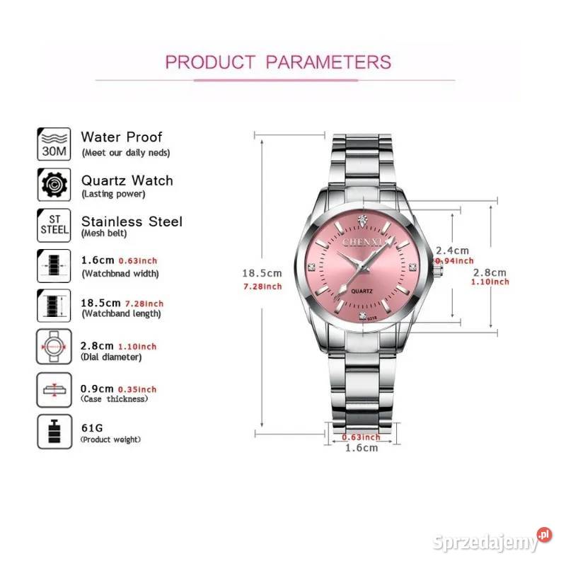 Zegarek damski różowy Chenxi bransoleta stalowa Gorzów Wielkopolski