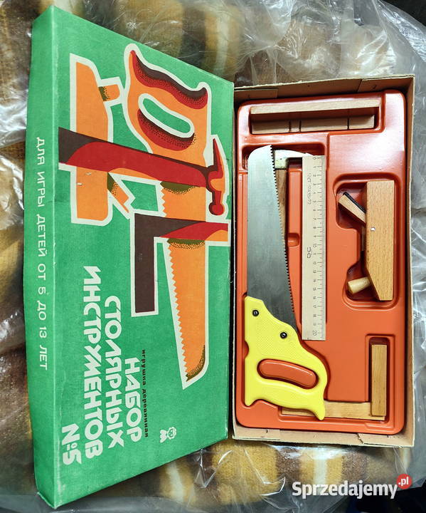 Vintage Dziecięcy Zestaw narzędzi stolarskich 5 Pozostałe Lublin sprzedam