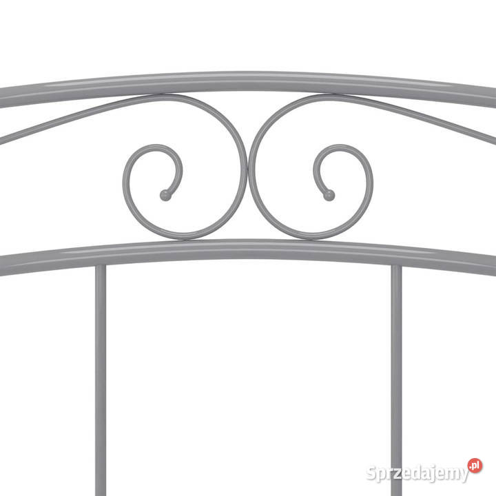 Łóżko Metalowe Szare Rama Łóżka Ze Stelażem 200 92cm