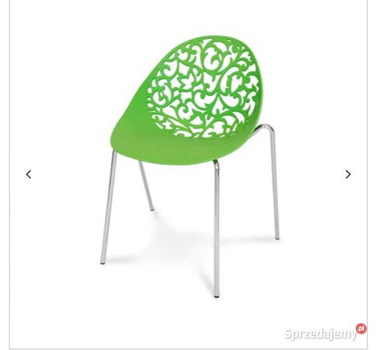 Zielone krzesło ażurowe nowoczesne