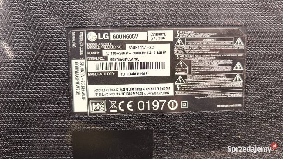 Pilot do telewizora Grundig 60UH605V pomorskie Tczew