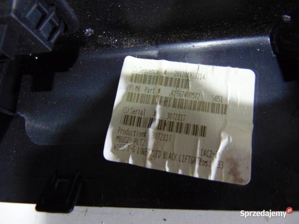 LISTWA OSŁONA KLAPY MERCEDES ML W166