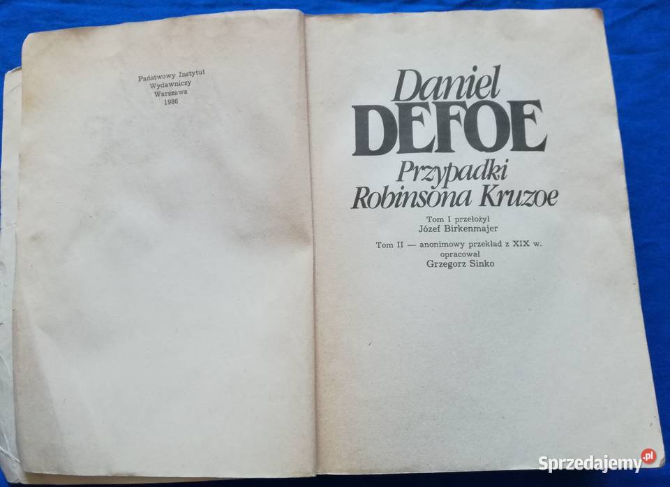 Przypadki Robinsona Kruzoe Daniel Defoe łódzkie sprzedam