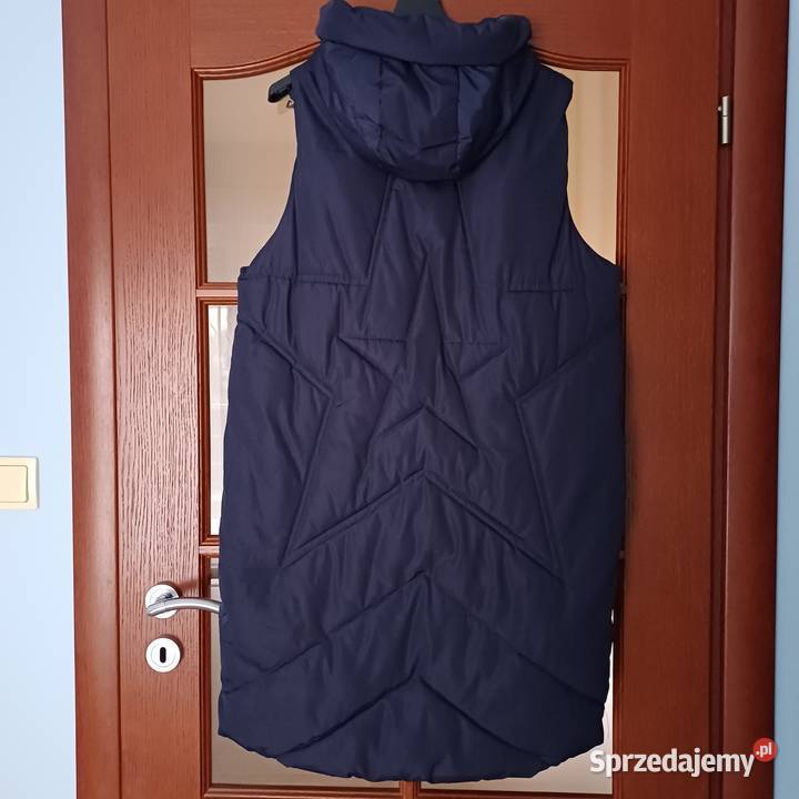Kamizelka długa pikowana XXL granatowa damska Sieradz