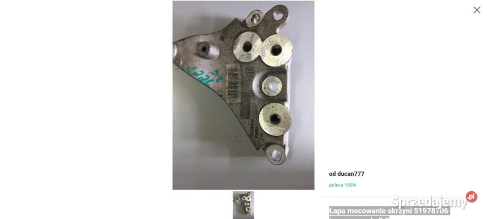 Łapa mocowanie skrzyni 51978706 jeep renegade 20 zawieszenie silnika Jelcz-Laskowice
