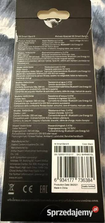 Mi smart band 6 mazowieckie Ostrołęka