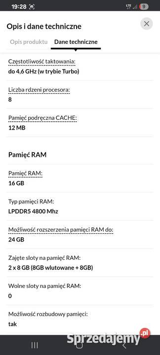 Sprzedam laptop lenovo mazowieckie Wołomin