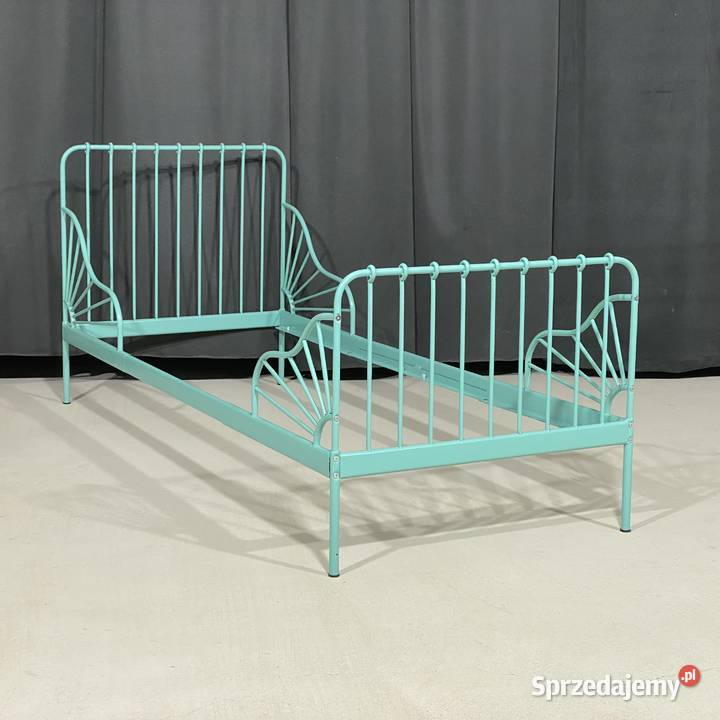 IKEA MINNEN łóżko rosnące rama łóżka turkusowe