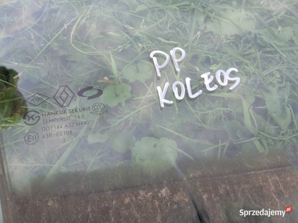 Szyba drzwi Renault Koleos 2010 prawy przód śląskie Szczerbice sprzedam